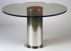 Glass and Stainless Steel Table